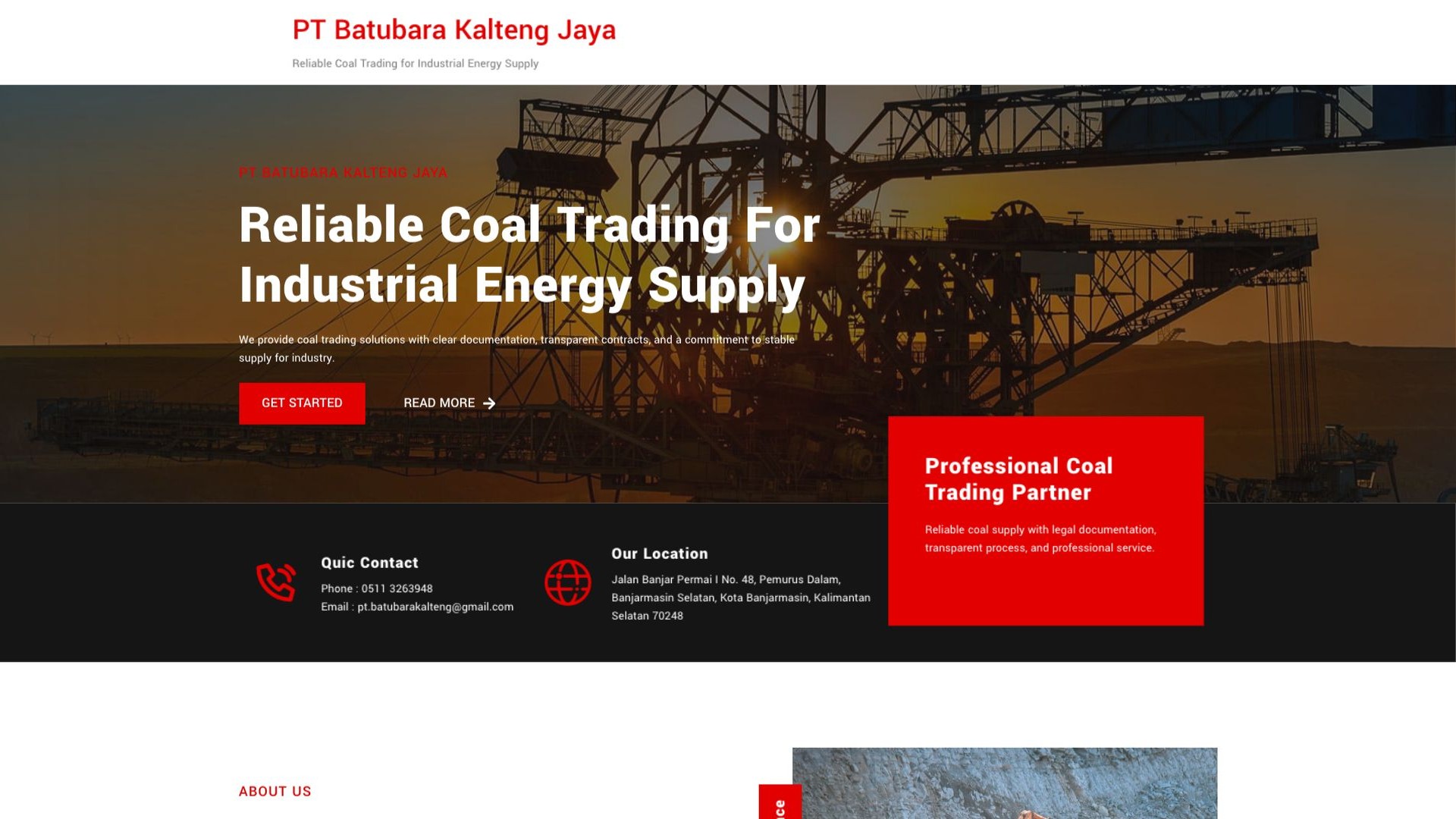 Website PT Batubara Kalteng Jaya