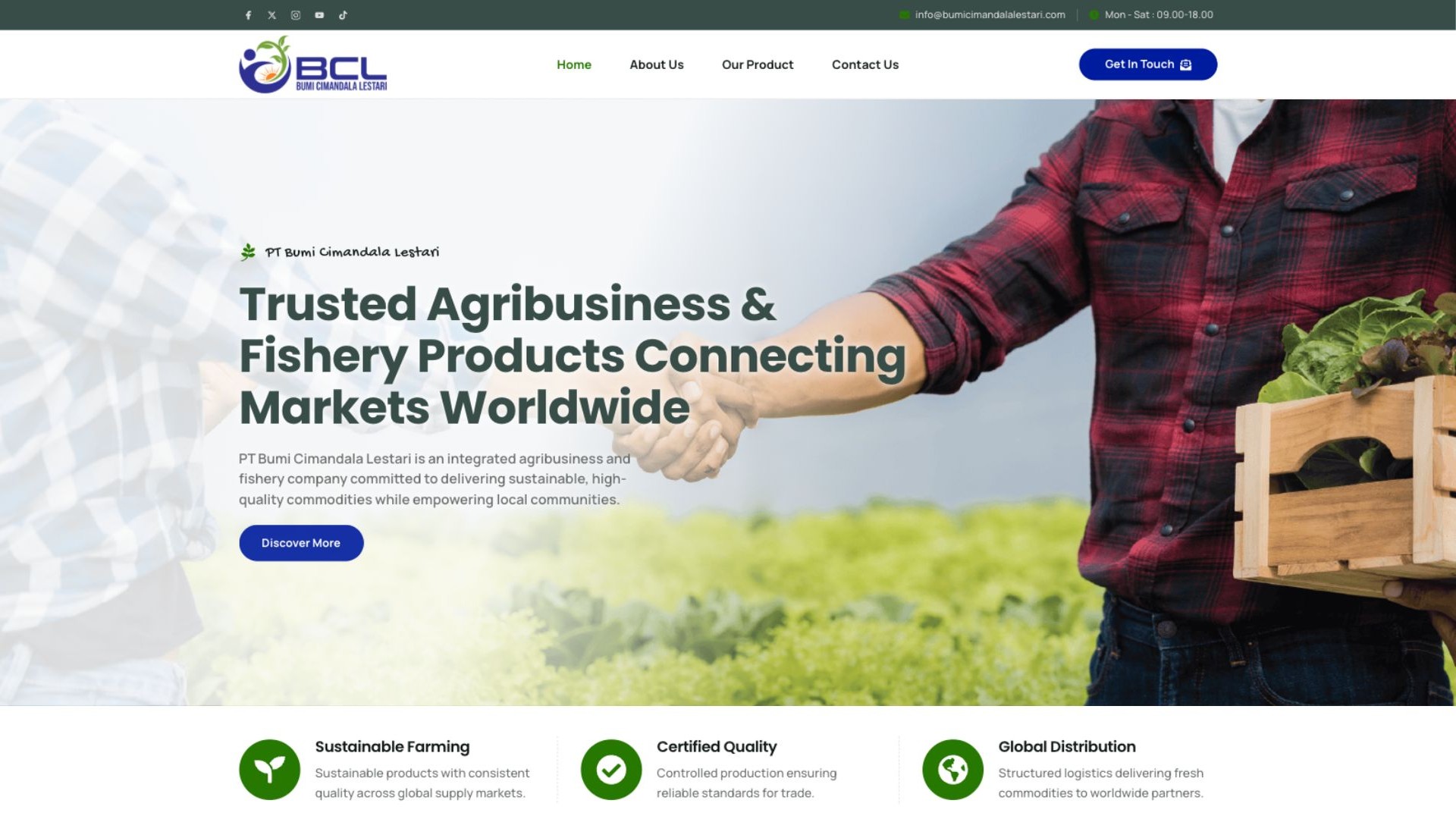 Website Bumi Cimandala Lestari