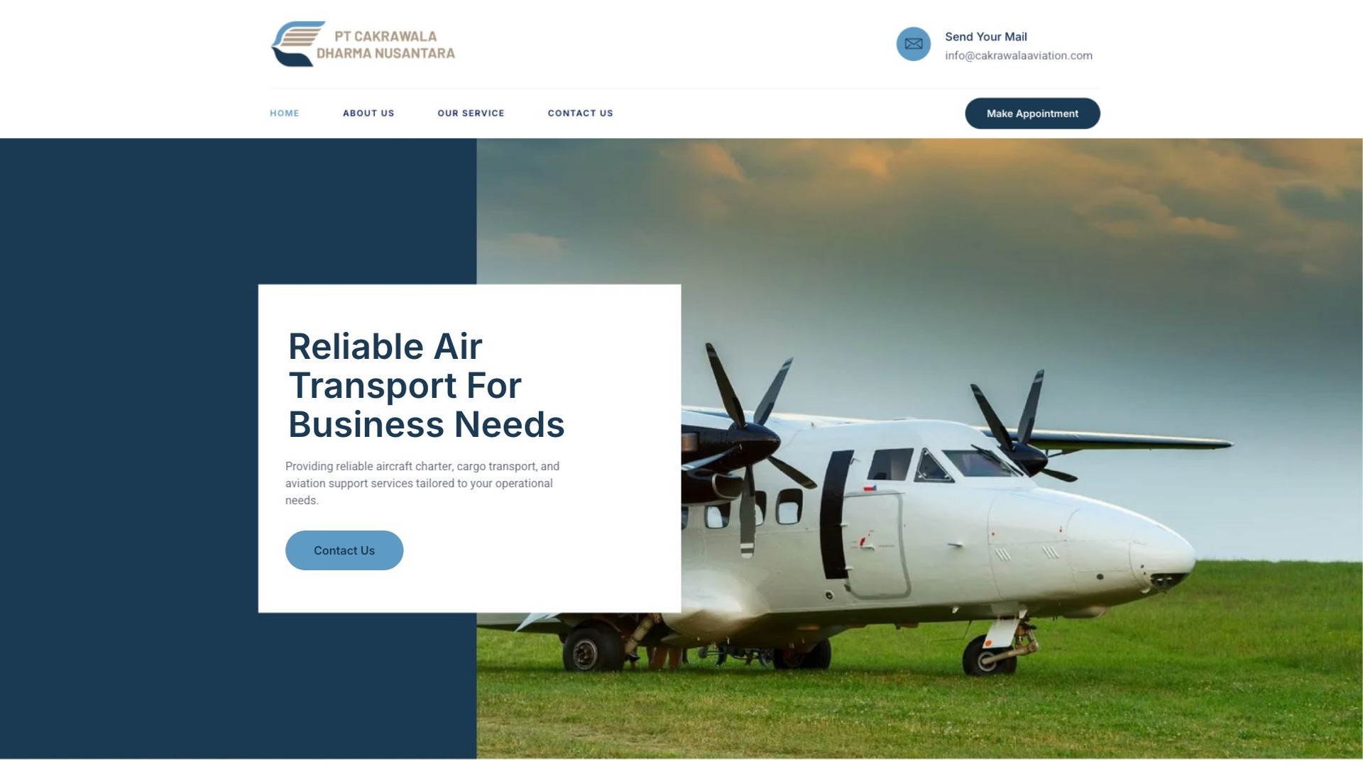 Website Cakrawala Aviation