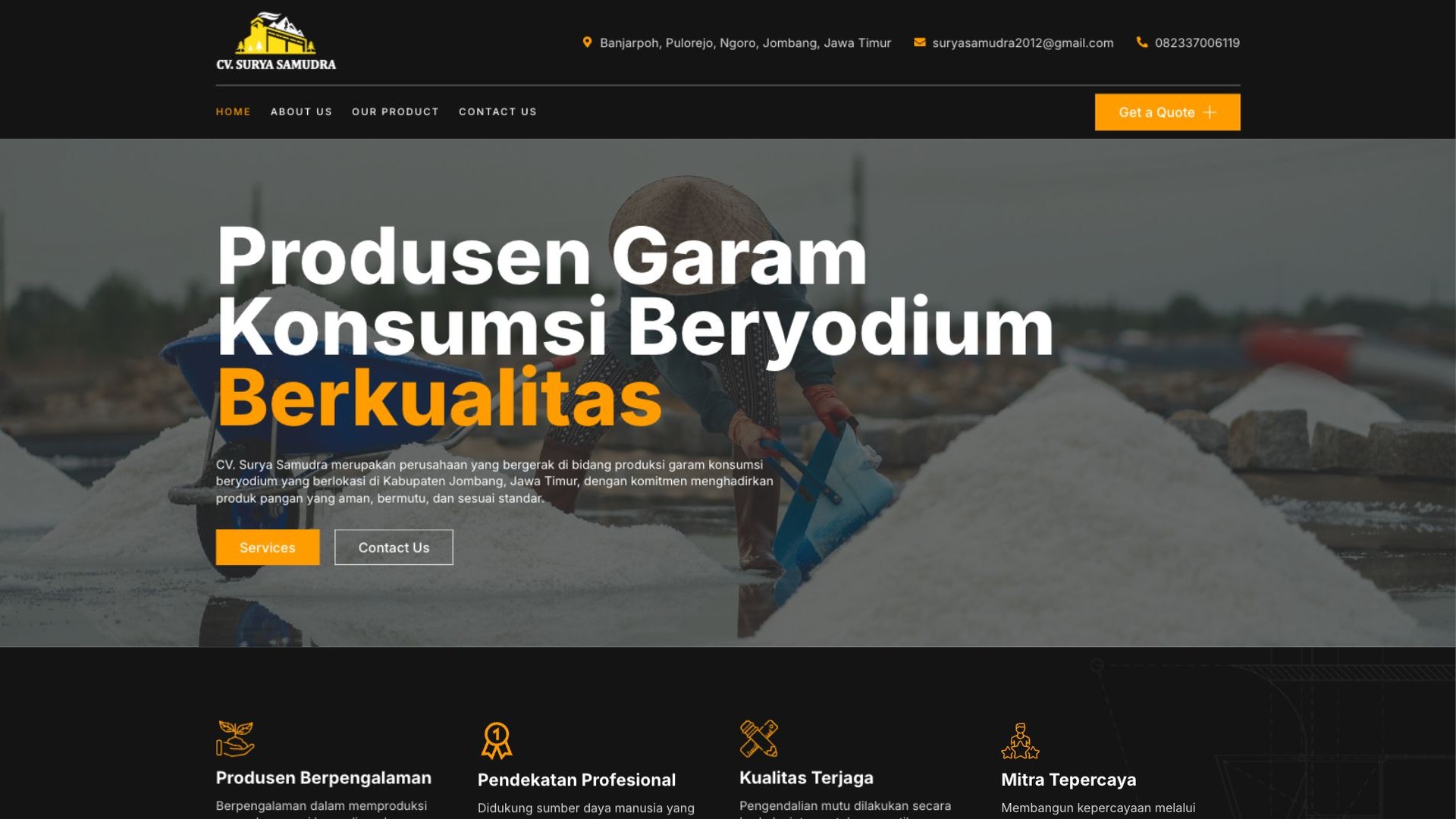 Website CV Surya Samudra