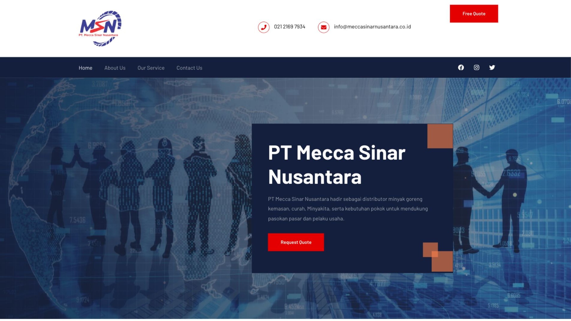 Website PT Mecca Sinar Nusantara