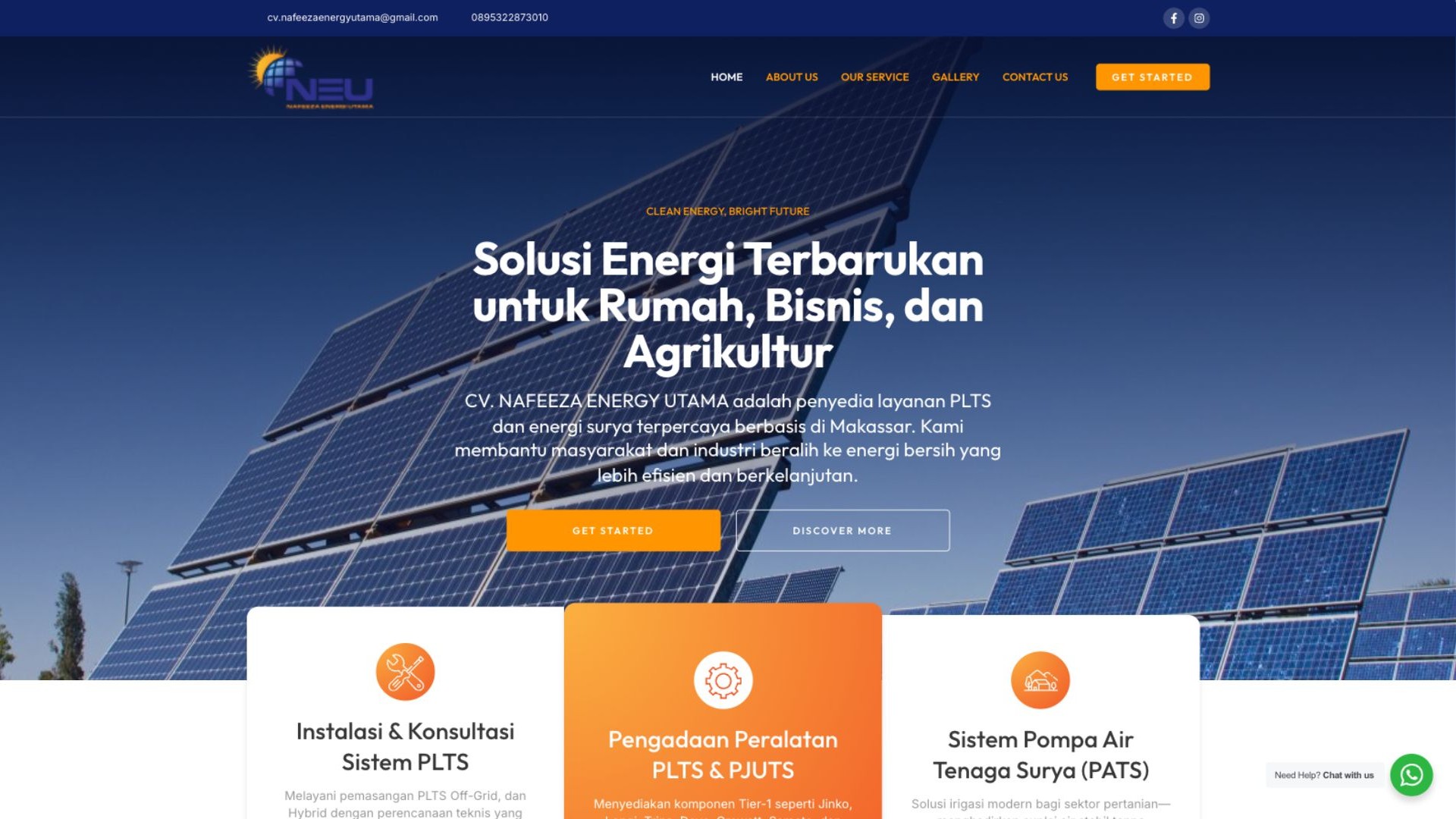 Website Nafeeza Energy Utama