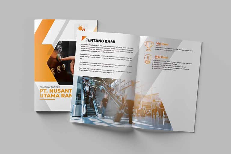Portfolio jasa desain dan pembuatan Company Profile Nur