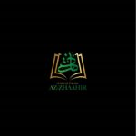 Elegant logo design combining Arabic calligraphy and modern elements for Majelis Taalm AZ-ZHAHIR.
