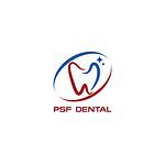 Elegant dental logo design with tooth icon and sparkling stars, ideal for dental clinics and oral health branding.
