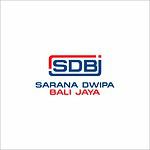 Modern logo design for Sarana Dwipa Bali Jaya, featuring bold text and color accents.