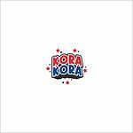 Vibrant logo design for Kora Kora featuring red, blue, and white colors with star accents.