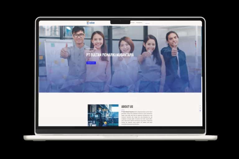 Professional company website design for PT Sultan Monarki Nusantara.