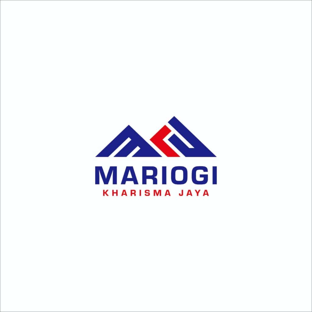 Creative logo design for Mariogi Kharisma Jaya construction company.