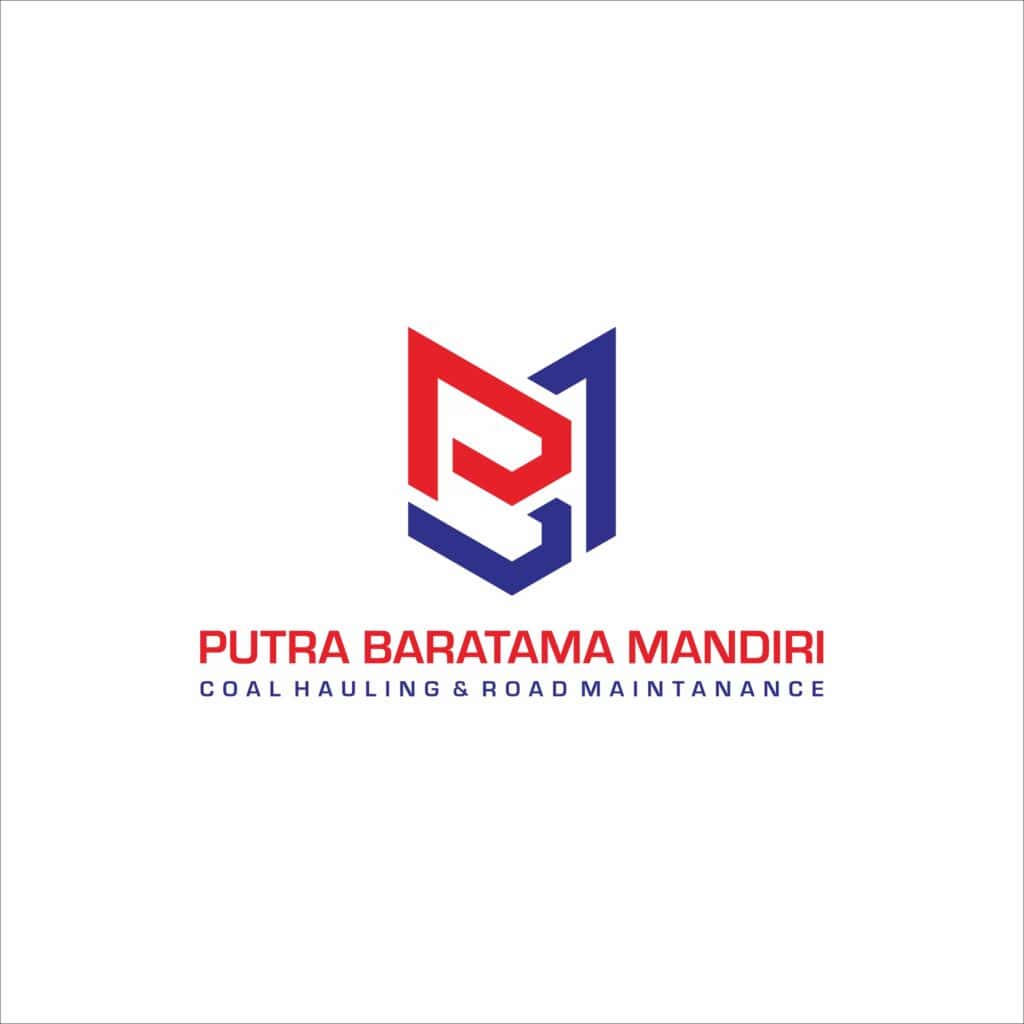 Red and blue company logo with initials "PB" for Putra Baratama Mandiri.
