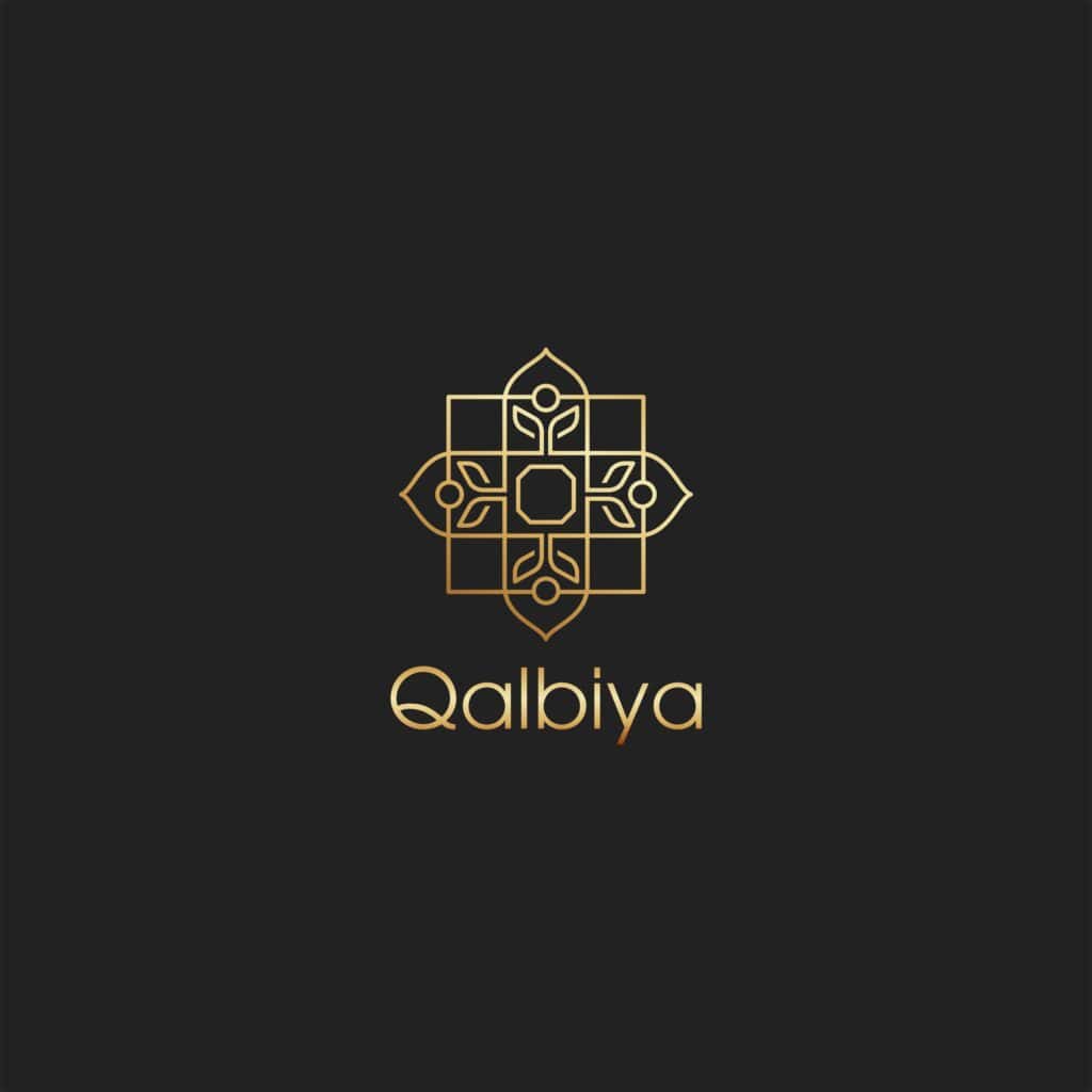 Elegant gold logo design on black background for branding and corporate identity.