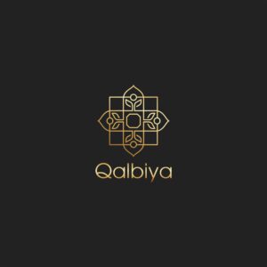 Elegant gold logo design on black background for branding and corporate identity.